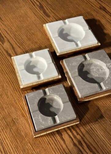 Marble & Wood Ashtray