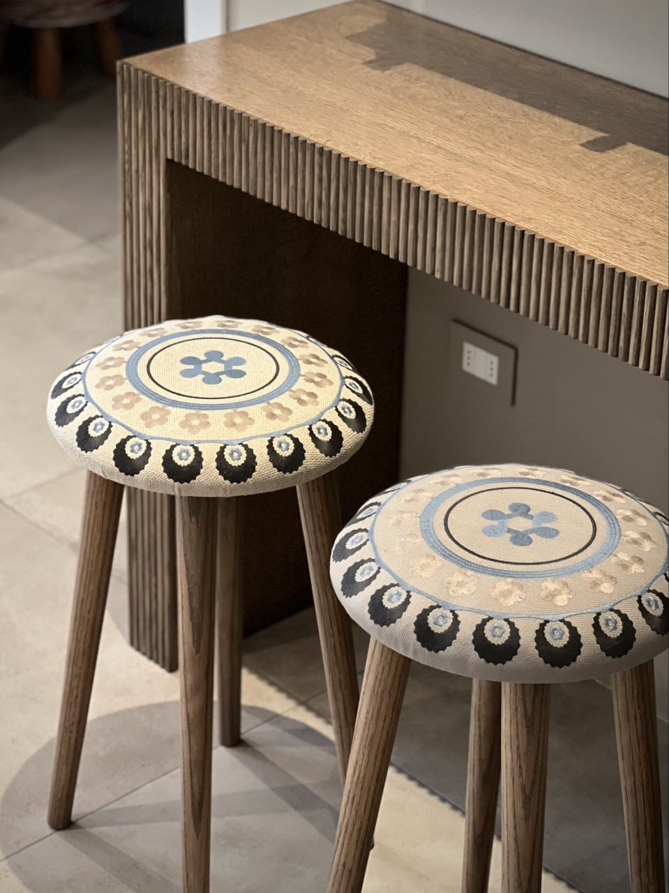 Embroidered Stools